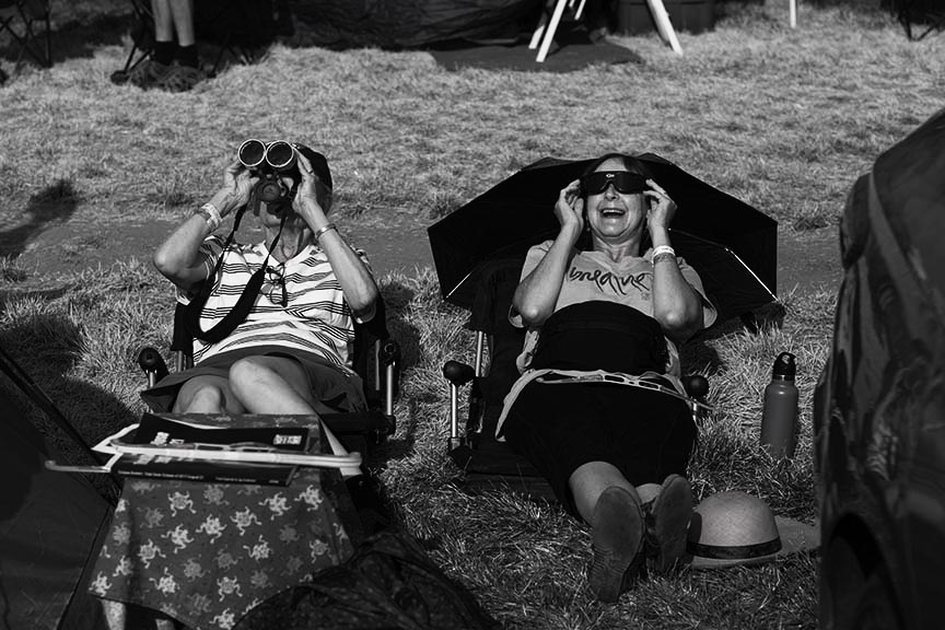 Ruth and Sylvia observing partial phases